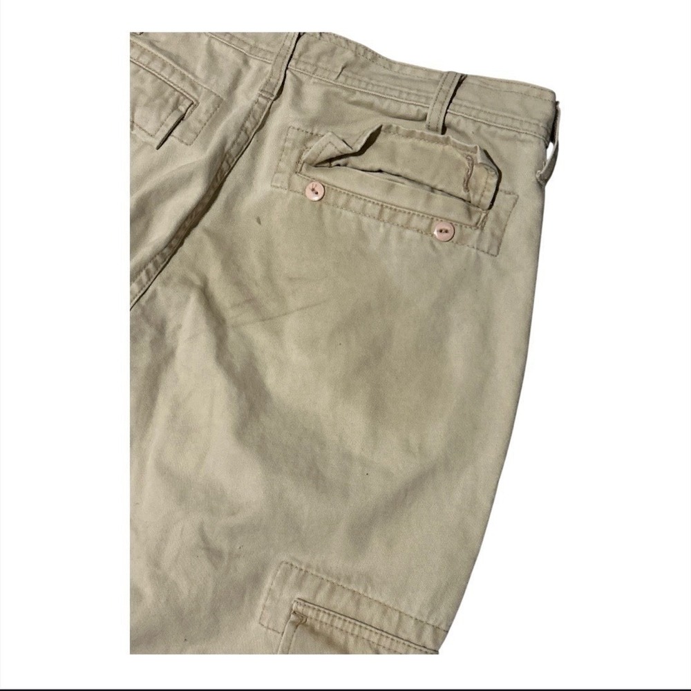 Sundance Women's Cargo Crop Utility Pant Cotton Size 10 Khaki Beige - Picture 6 of 8